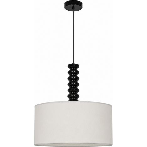 Suspensión Ravel en tejido blanco y metal 40 cm (1/3)