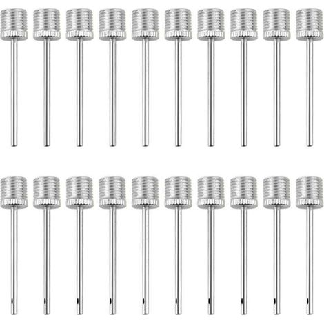 Aiguille de Pompe à Ballon, 20Pcs Aiguille de Pompe Acier Inoxydable Aiguille Gonflage Ballon Aiguilles de Gonflage pour Basket Volley Football Rugby (1/4)
