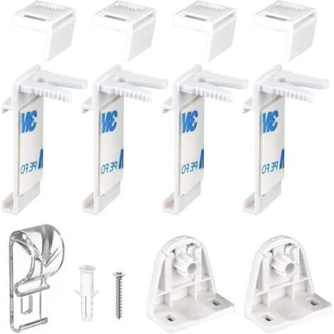 Support Serrage pour Store Double Enrouleur Support Serrage pour Store Enrouleur, Store Enrouleur, sans PerçAge, Accessoires De Rechange Support Serrage pour PVC, FenêTre en Bois, Battant