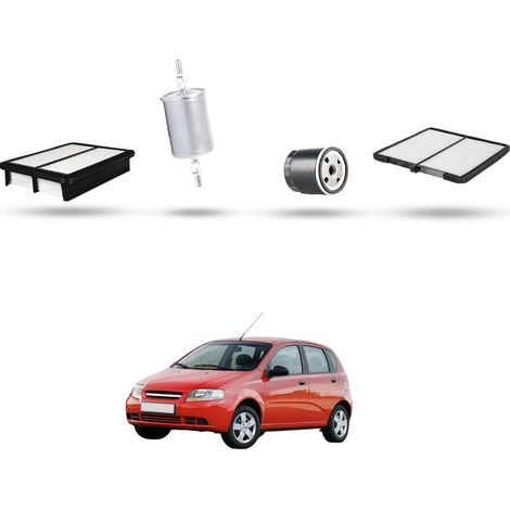 Kit tagliando 4 filtri compatibile con Chevroelt Kalos 1.4 61kw dal 2002 (1/5)