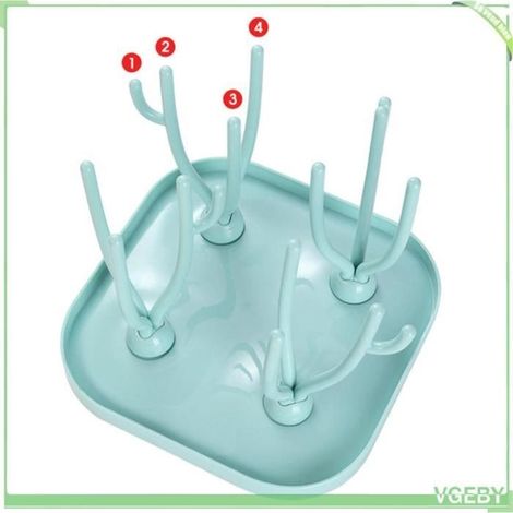 Porte-biberons pour bébé, Égouttoir à bouteilles, Étagère de rangement pour tétines (1/4)
