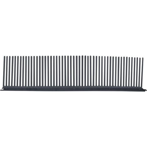 Jardibric – Peigne anti-oiseaux noir 50 cm x 11 cm – Grille stop piaf pour toiture – Protection durable contre les oiseaux – Installation facile