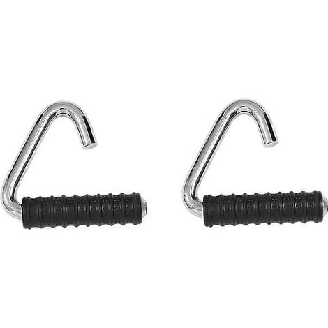 Lot de 2 poignées de résistance pour machine à poulie et câble de musculation (tirage vertical). (1/4)