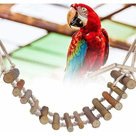 Jouet pour perroquet, escalier pour oiseaux, accessoires pour cage à oiseaux, pont pour oiseaux, échelle en corde naturelle, balançoire pour perroquet, accessoires pour cage