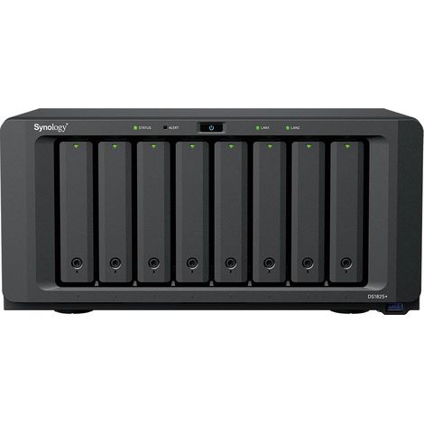 Synology DiskStation DS1825neo+ NAS Desktop AMD Ryzen V1500B 4 GB DDR4 0 TB Synology DSM Schwarz (1/5)