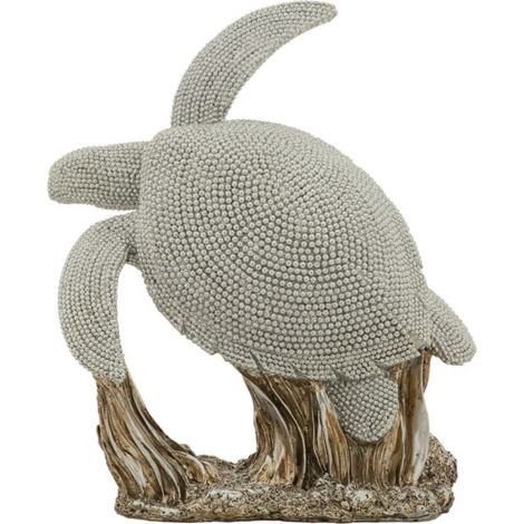 Statuette Déco Tortue "Sparky" 22cm Argent (1/5)