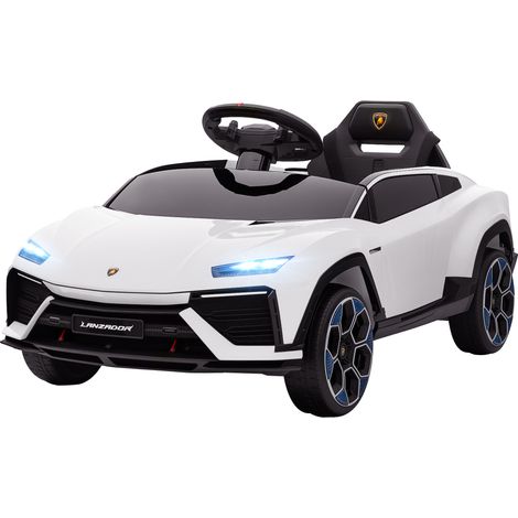 AIYAPLAY Macchina per Bambini Elettrica Licenza Lamborghini 101.5x49x43cm Bianca