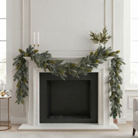 Festone natalizio pino con pigne decorazione natalizia da 120 cm (1/4)