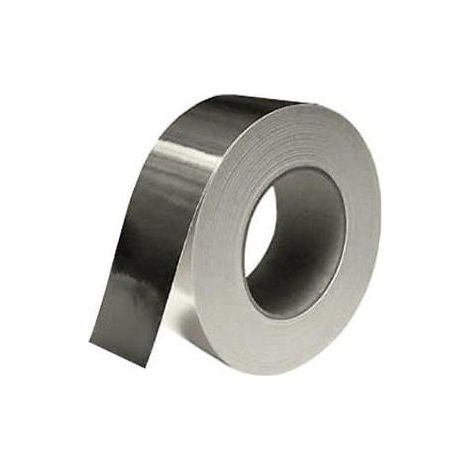 Rollo Cinta 75mm ancho Adhesiva de Aluminio 50MT 30 Micras