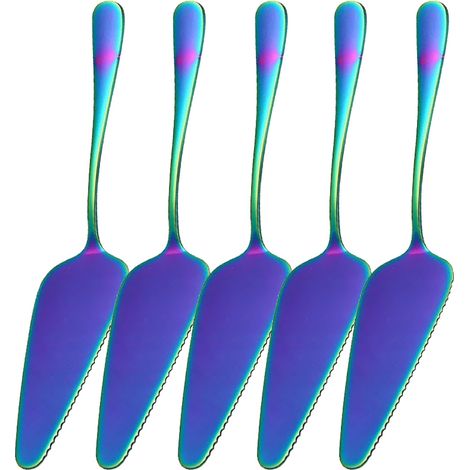 Spatule A Gateau - Acier Inoxydable - 22,5 cm - Pour Tartes Gateaux Pizzas - Lot De 5 (1/5)