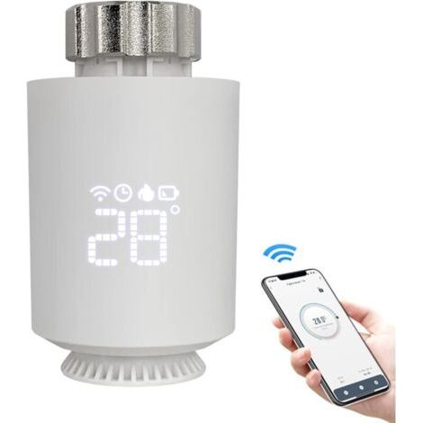 Thermostat de radiateur intelligent, application Tuya et thermostat numérique Smart Life, chauffage programmable pour radiateurs, Wi-Fi extensible, installation facile, économies de chauffage