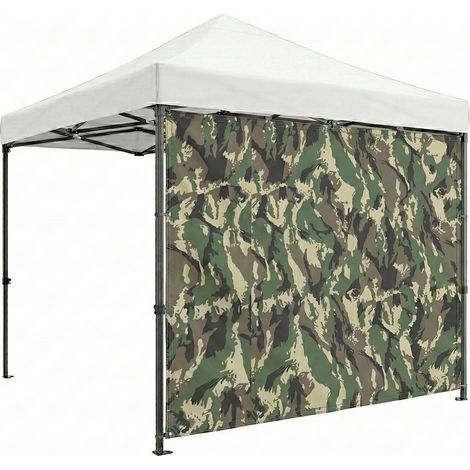 Telo Laterale per Gazebo da Giardino 300x200 cm in PVC Camouflage