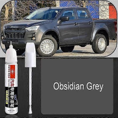Stylo de retouche peinture (Gris obsidien) compatible avec Isuzu D-MAX 2024 - Accessoire d'entretien pour peinture automobile (1/5)