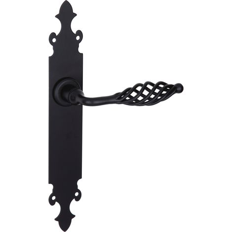 Manilla puerta forja negro aluminio 275mm modelo MF203 (1/5)