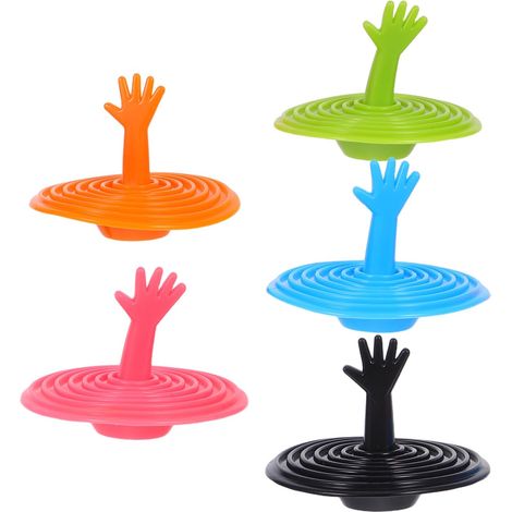 Lot de 5 filtres de vidange d'évier en silicone pour évier de cuisine (1/5)