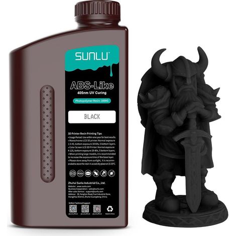 SUNLU Water Washable LCD UV-Curing Resin SUNLU Water Washable LCD UV-Curing Resin 1000g Black