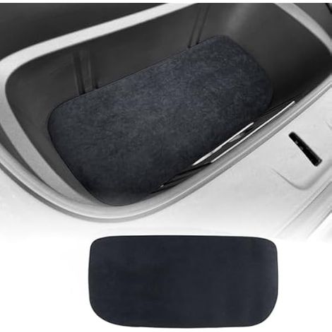 KUNGKIC Tapis de coffre avant en flanelle pour Tesla Model Y Juniper 2025 - Accessoires Tesla - Noir (1/4)