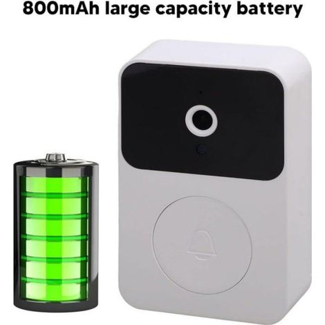 Sonnette vidéo sans fil - - Modèle - Batterie 600 mAh - Étanche - Vision nocturne HD (1/4)