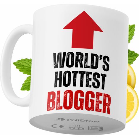 Mug humoristique pour blogueur, avec un texte amusant et un design graphique original. Idéal pour les anniversaires, les fêtes et les occasions spéciales. Mug premium pour la maison, le bureau et le t (1/5)