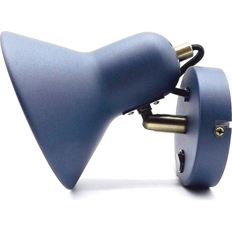 Applique con interruttore indirizzabile in metallo blu