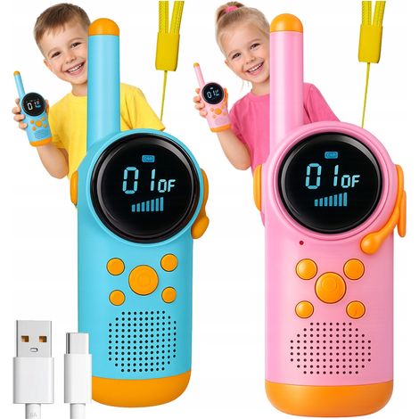 [PACZA] Set di walkie talkie per bambini, walkie talkie USB, 2 pezzi Allvo Z3325 (1/5)