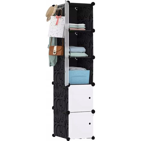 Armario modular, armario, estante, muebles, amplio, armario grande, 5 niveles (1/5)