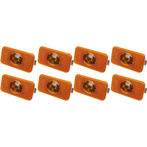 8X 24V Voiture Camion LED Feu de Position Latéral Ambre Indicateur Lampe 4 LED pour Trucks FM / FH