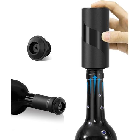 Pompe à vin électrique à piles – Scellage automatique – Conservation jusqu'à 10 jours – Bouchon en silicone réutilisable – Cadeau pour amateur de vin (1/5)