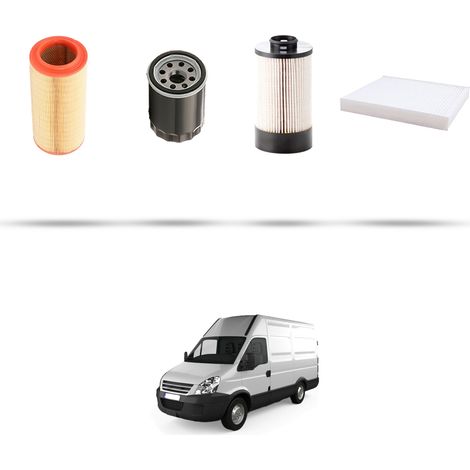 Kit tagliando 4 filtri compatibile con Iveco Daily IV 55S 18 3.0 HPT 130kw dal 2006 (1/5)