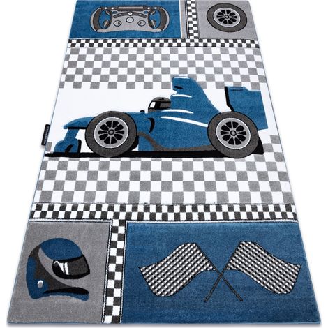 Carpet PETIT RACE FORMULA 1 BOLIDE AUTO blue blue 180x270 cm