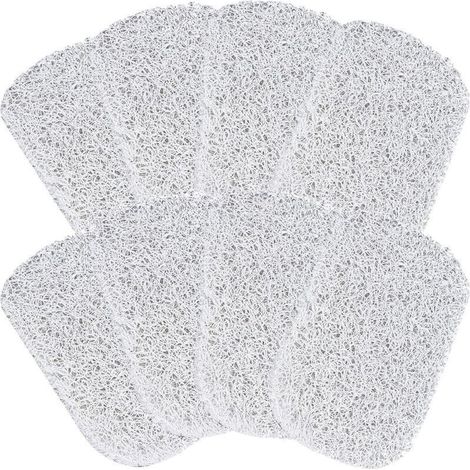8Pcs Tampon économiseur de Savon Blanc,Tampon Porte-Savon pour Douche,Porte-Savon Auto-drainant,Coussinets de Levage pour Savon pour la Douche,la Cuisine, la Salle de Bain