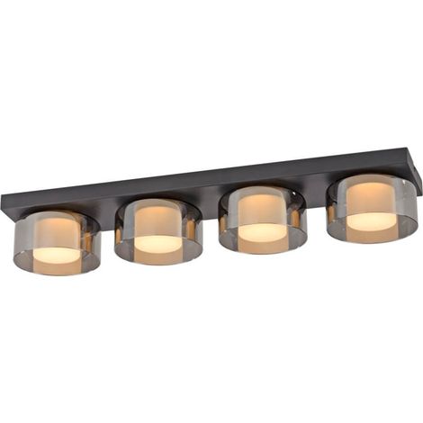 Plafonnier noir Rika 4 lumières noir - 6164-18