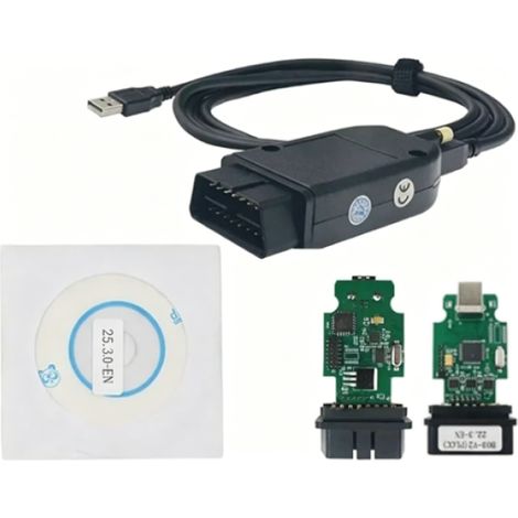 OBD2-Diagnose-Scan-Line Version 2025 HEX V25.3 Schwarz Englisch EN (neueste Version standardmäßig)