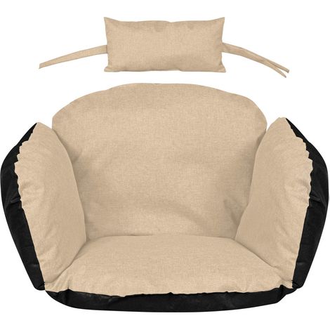Gartenkissen 112x113 cm für Hängesessel, Storchennest, wasserdicht, beige