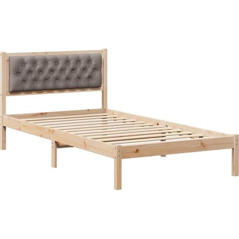 Maison Exclusive - Estructura de cama Taupé 100 x 200 cm Madera d (1/5)