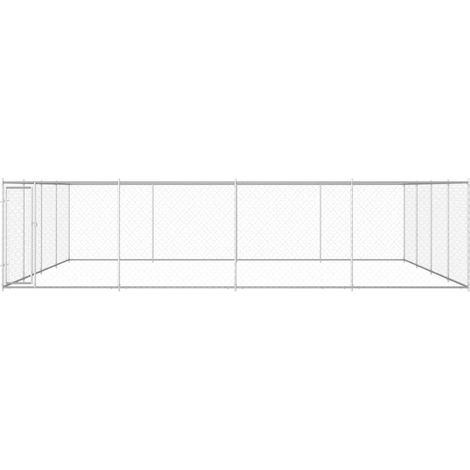 Maison Exclusive - Perrera de exterior de acero galvanizado 760x7 (1/5)