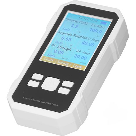Testeur EMF détecteur de rayonnement de champ électromagnétique de haute précision pour la cuisine, le bureau, l'industrie, la chasse aux fantômes blanc (1/5)