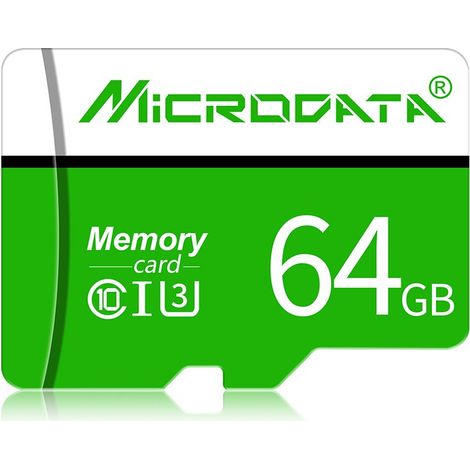 Carte micro 64Go- Convient aux caméras de surveillance, aux enregistreurs de conduite, aux téléphones portables et aux tablettes (1/5)