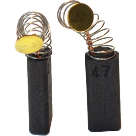 Juego de 2 carbones adaptables para AEG-Atlas Copco. Dimensiones: 6x9x24,5 mm.
