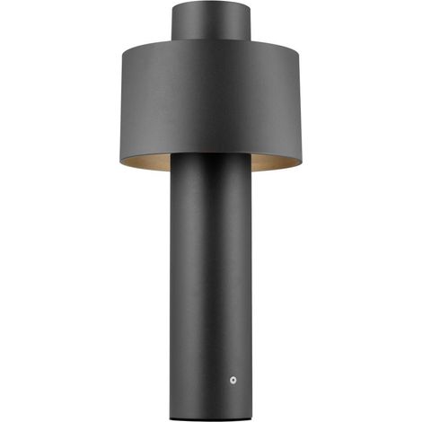 Borne PHOTONI CYL 45 extérieur cylindrique noir E27 13W IP65 bord de mer - SLV - 1008195 (1/3)