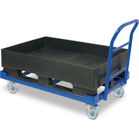 BRB Fahrbare Auffangwanne mit Kufen, Auffangvolumen 120 Liter, BxT 1200x800 mm (1/2)
