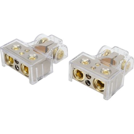 2 Connecteurs de borne batterie 0/2/4/6/8AWG avec caches protecteurs et shims pour voitures, caravanes, camping-cars, camions et pickups (1/5)