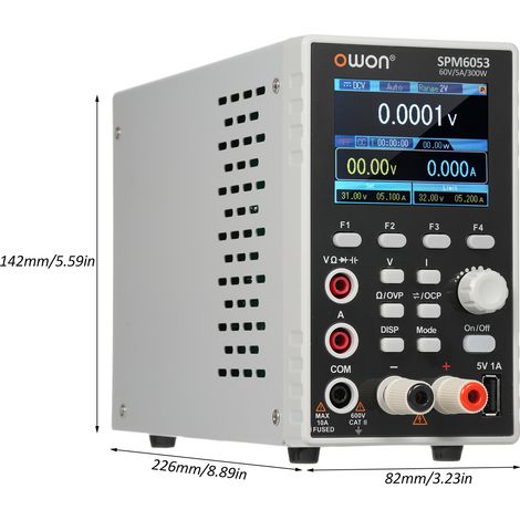 OWON SPM6053 Alimentation de laboratoire programmable (0-30 V 0-10 A) 300 W CC avec écran LCD régulé par multimètre et bouton d'activation/désactivation de sortie monocanal (1/5)