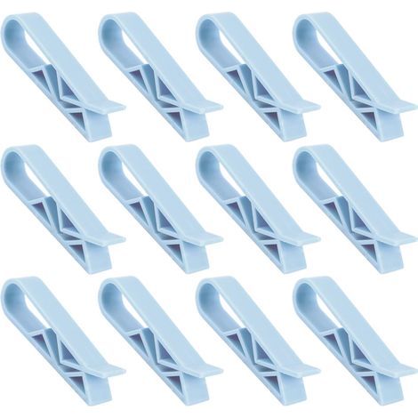 Lot de 12 clips de sac poubelle multifonctionnels créatifs avec boucle antidérapante pour sac poubelle en plastique, bleu (1/4)