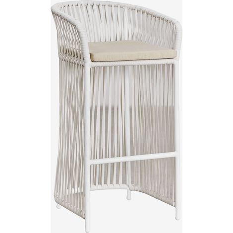 SKLUM 4er-Pack Sophie Barhocker Gardenia Weiß ↑75 cm                                 