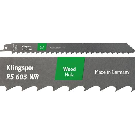 Klingspor RS 603 WR Säbelsägeblätter, 300 x 19 x 1,2 mm Nutzlänge 280Crom-Vanadium, gefräst, geschränkt , 3 Zähne pro Zoll, SB-verpackt im Karton (1/2)
