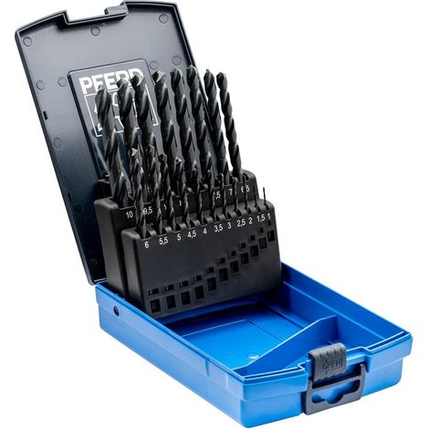 PFERD TOOLS Spiralbohrer-Set 19-tlg. STEEL HSSG N DIN 338 universal (1/4)