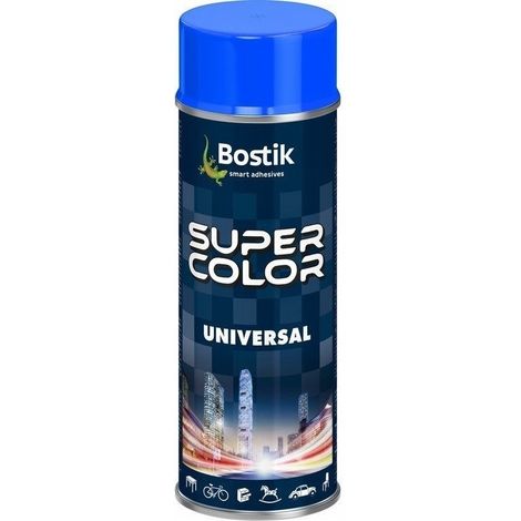 Pintura en aerosol universal Bostik Super Color, azul mate, 400 ml. (1/3)