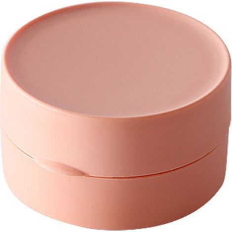 4-Piece Shower Soap Dish Set, Round and Oval Soap Box, Plastic Travel Soap Holder (Blue and Orange) (1/5)