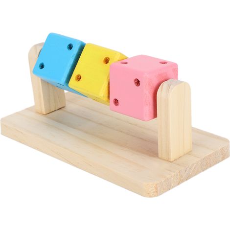 Jouet en bois amusant pour hamster, jouet d'entraînement pour faire ronger les dents, jouet interactif pour animaux de compagnie (1/5)
